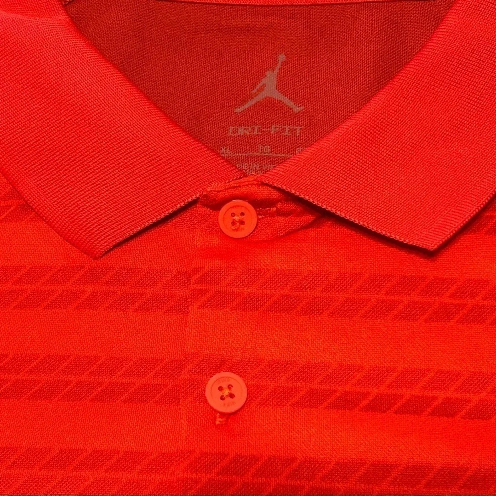 JORDAN DRI-FIT VICTORY COACHES POLO UNIVERSITY RED/GYM RED/WHITE NWT